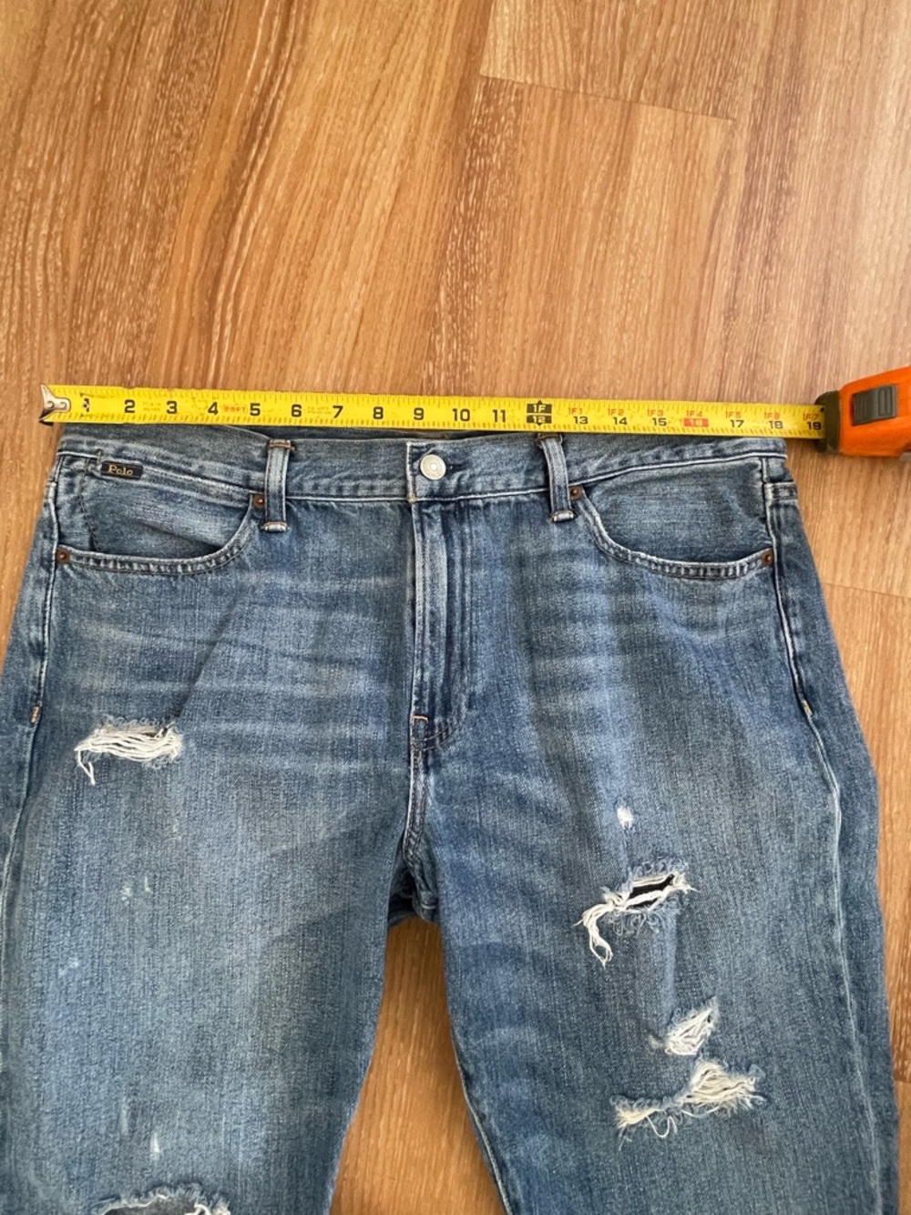 Polo by Ralph Lauren Distressed Light Blue Boyfriend Jeans